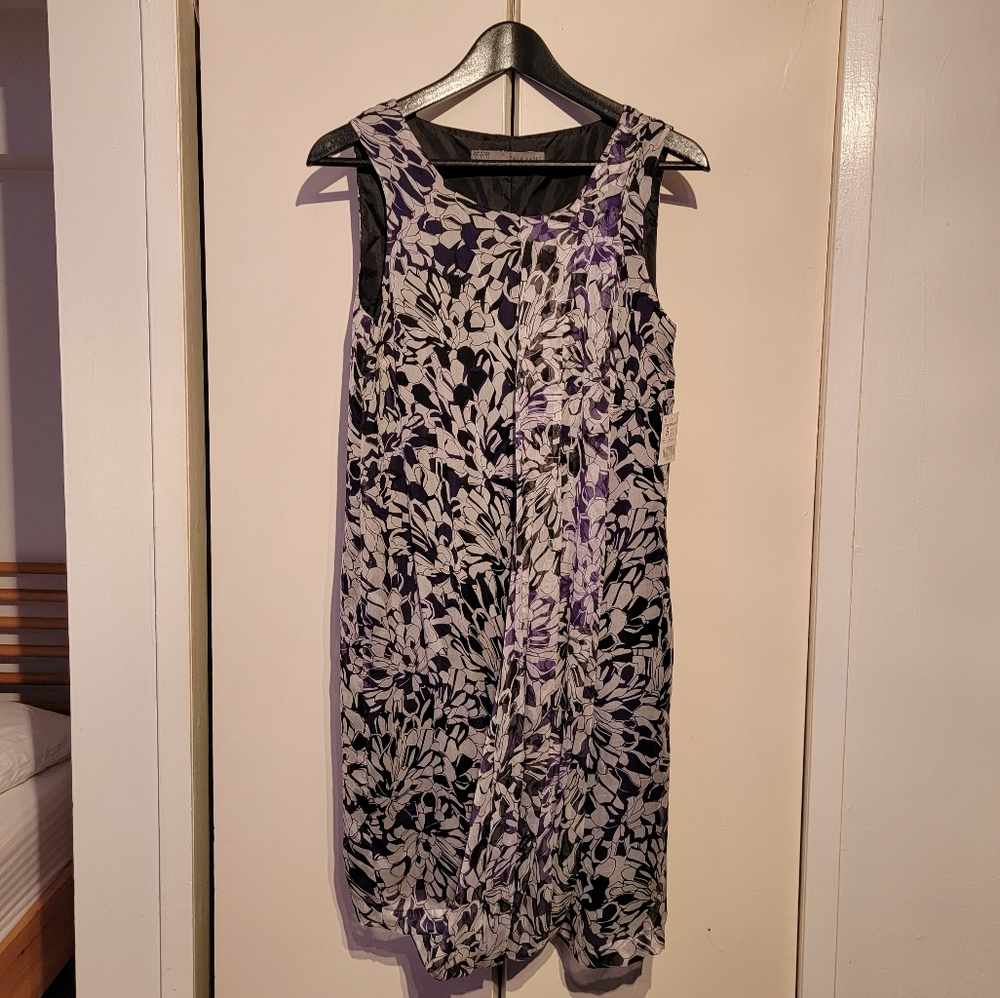 BNWT Zara basic floral pattern knee length sleeveless dress